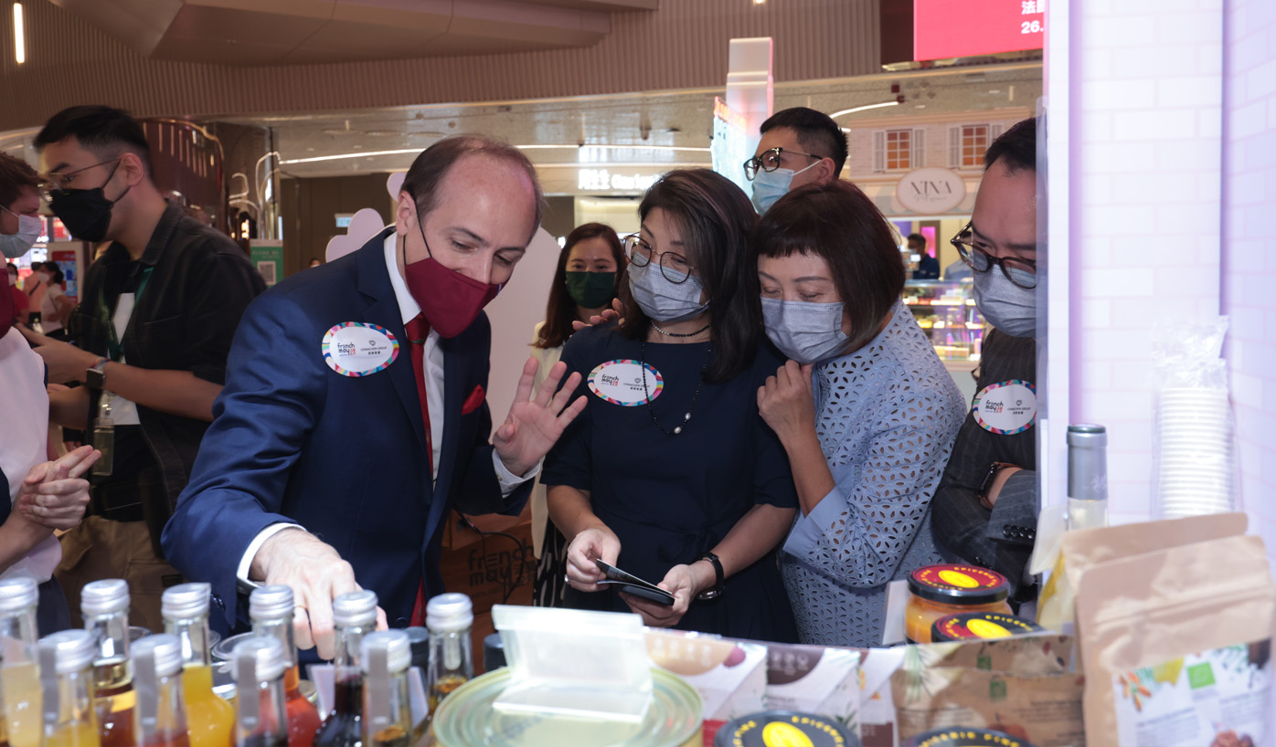 Guests explore some of the 12 pop-up stalls of the French Traditional Gourmet Market.