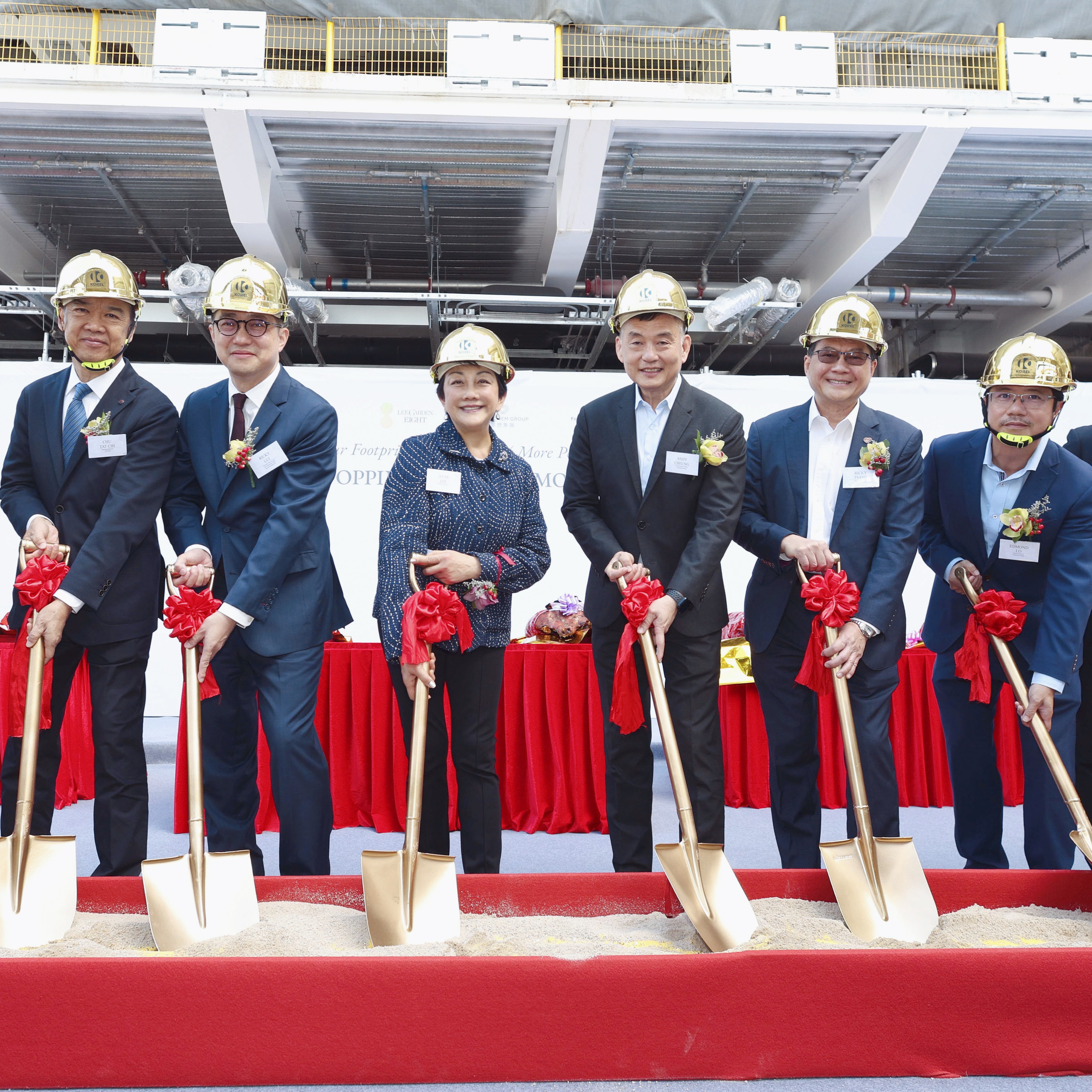 管理层出席利园八期项目动土仪式，展现私人地产企业实力与城市营造发展方向，香港华懋集团和希慎兴业
