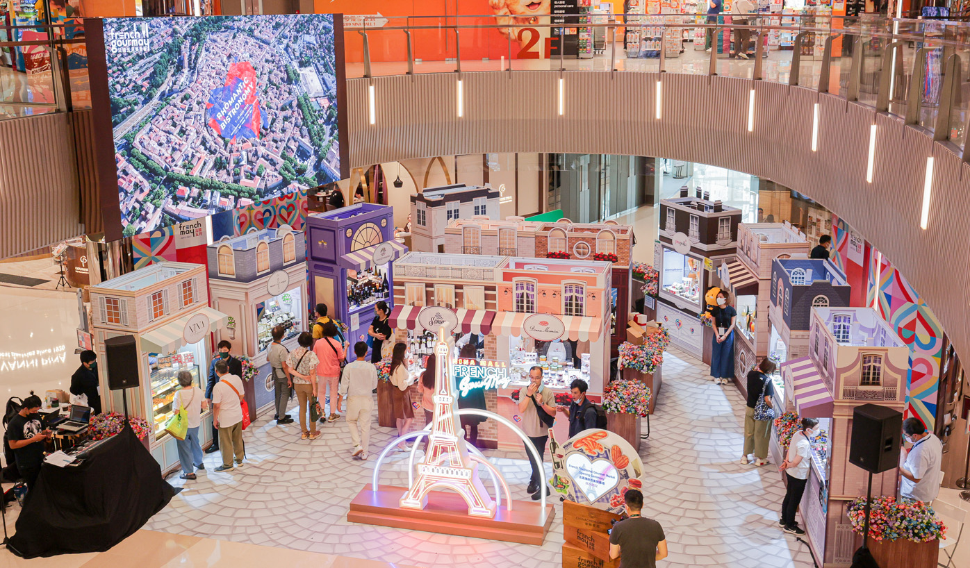 Guests explore some of the 12 pop-up stalls of the French Traditional Gourmet Market.